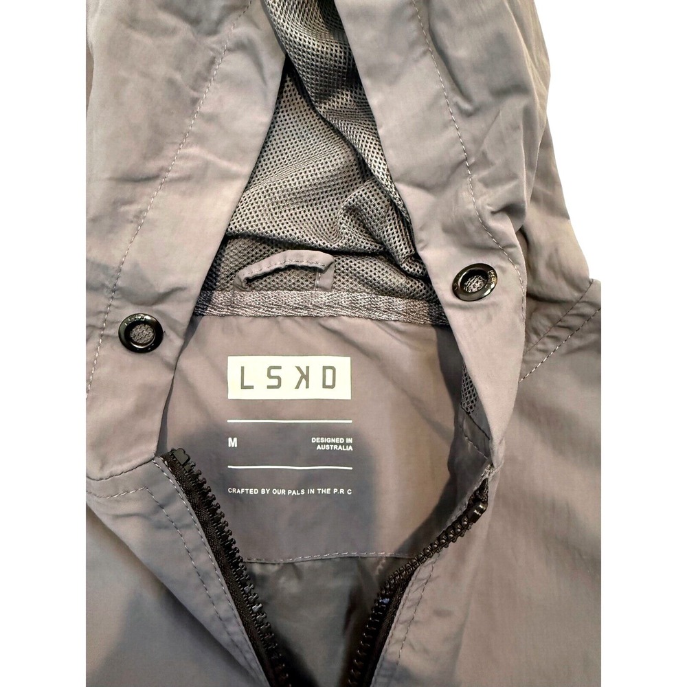LSKD Pullover Windbreaker Lightweight Anorak Jacket Activewear‎ Gray M - Picture 4 of 4